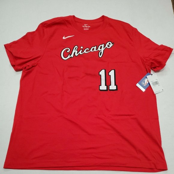 NWT Chicago Bulls DeMar DeRozan Red 2021 City Edition Nike Jersey T-Shirt XXL - Picture 4 of 8